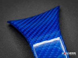 Alfa Romeo Giulia Steering Wheel Trim - Carbon Fiber - Lower Decal Trim - QV Model - 2020+ models - Blue Candy Alfa Romeo Giulia Steering Wheel Trim - Carbon Fiber - Lower Decal Trim - QV Model - 2020+ models - Blue Candy